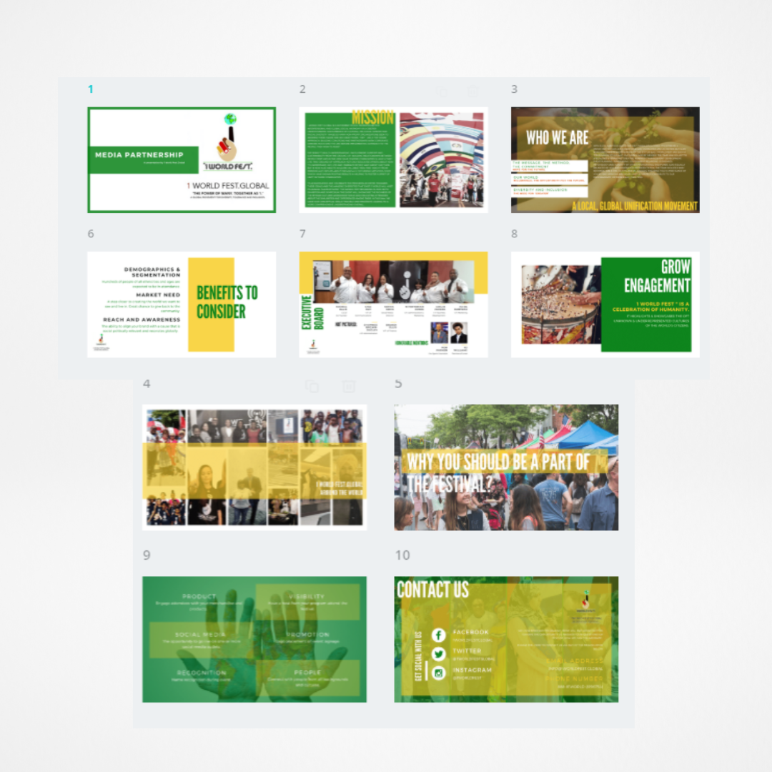 1 World Fest Sponsorship Deck